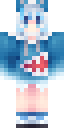 Gawr Gura full Minecraft skin preview
