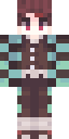 『ᴀᴍɪ』- Tanjiro Kamado, Kimetsu no Yaiba, ANIME FANSKIN full Minecraft skin preview