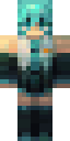Hatsune Miku full Minecraft skin preview