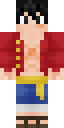 Monkey D. Luffy ( WIthout Straw Hat) 1.8 full Minecraft skin preview