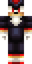 Shadow the Hedgehog full Minecraft skin preview